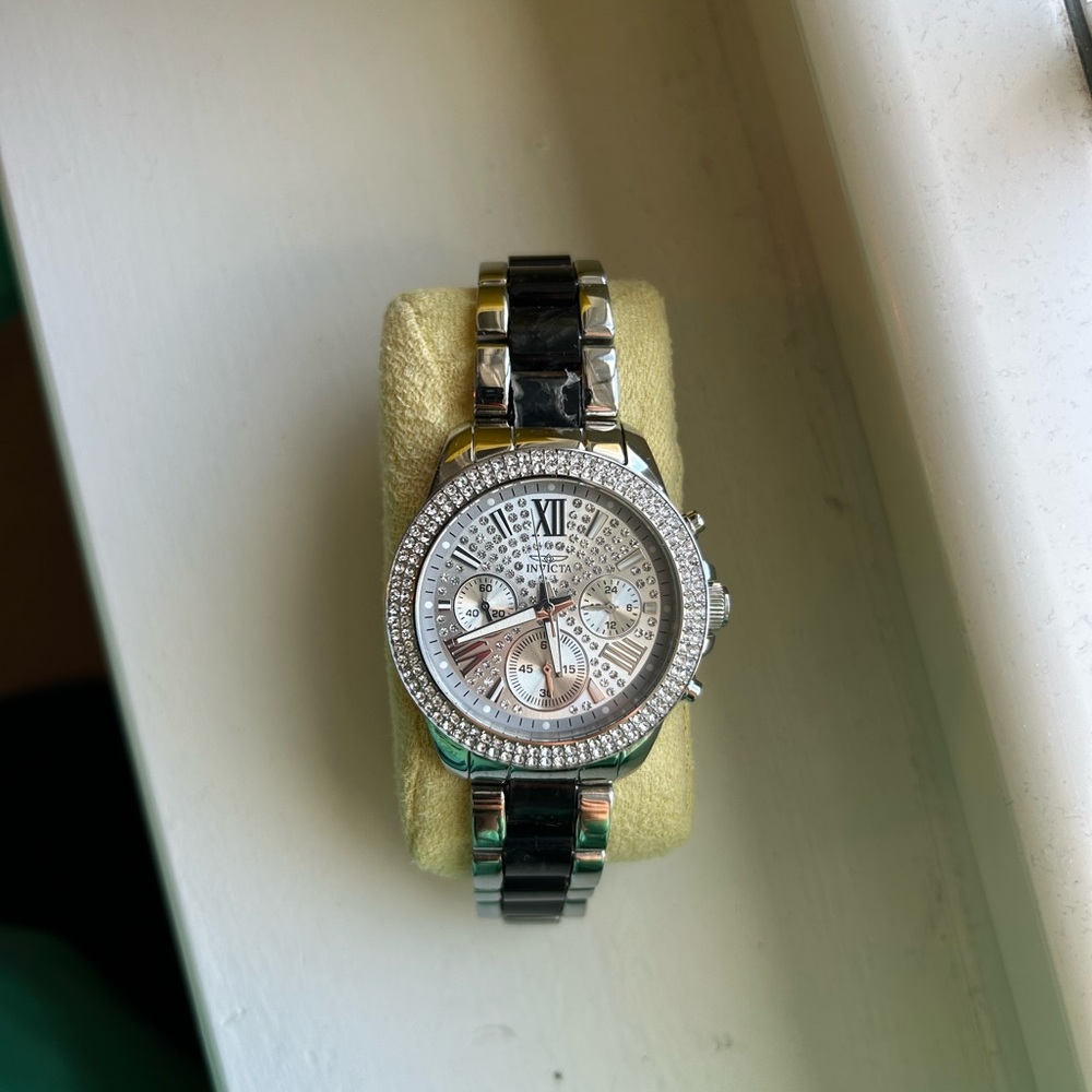 Invicta Silver and Black Women's Watch